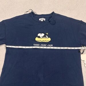 Peanuts Navy Long Sleeve with Snoopy Surf Design